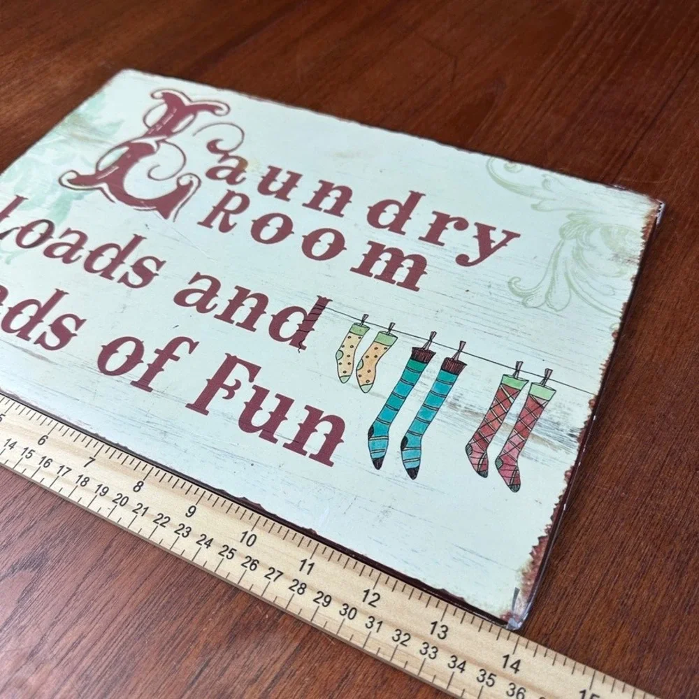 Unbranded Laundry Room Metal Sign Loads of Fun Multi Color‎ Excellent Farmhouse